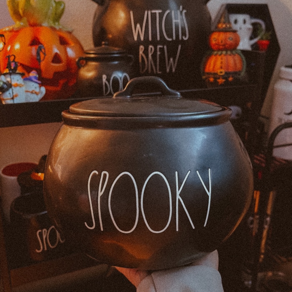Rae Dunn Halloween Spooky Cauldron Canister NEW